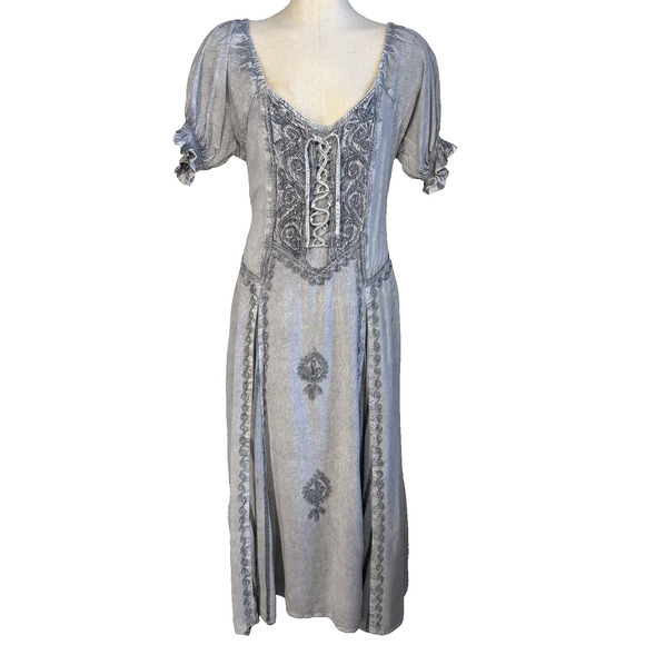 Advance Apparels Dresses & Skirts - Advance Apparels Gray Cottagecore Fairy Renaissance Boho Dress Size S/M